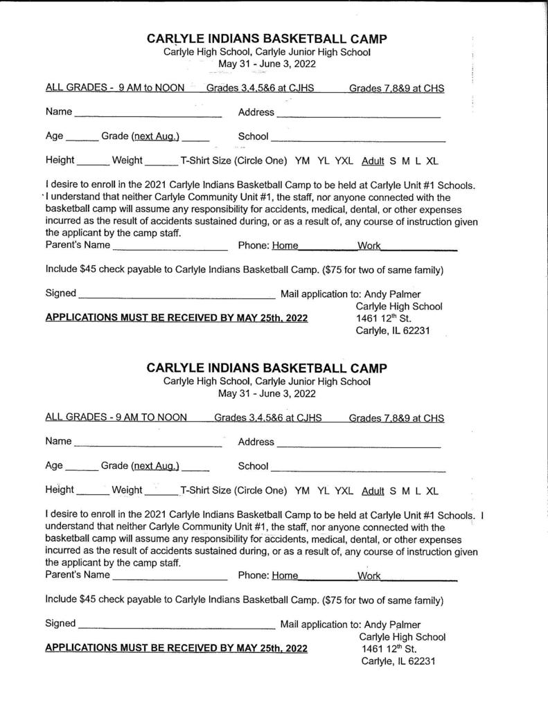 2022 Carlyle Indians Basketball Camp Pg 2