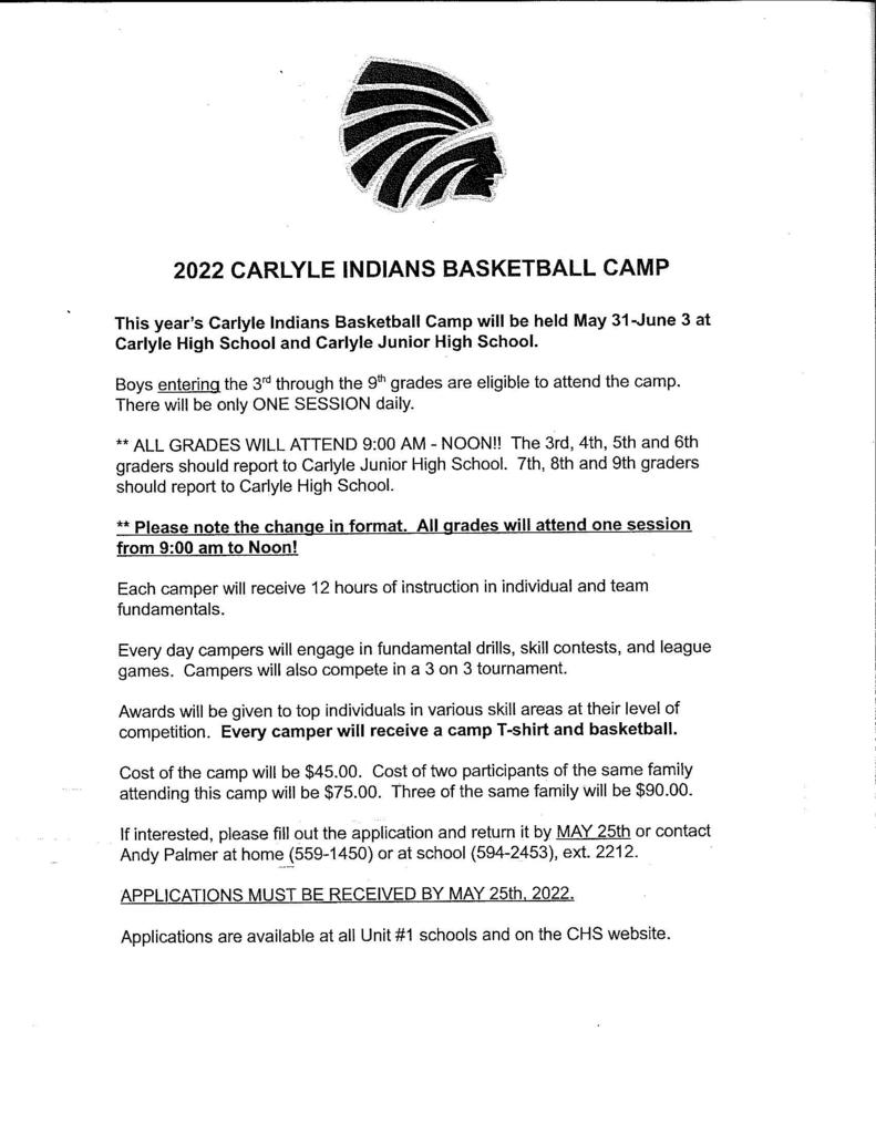 2022 Carlyle Indians Basketball Camp